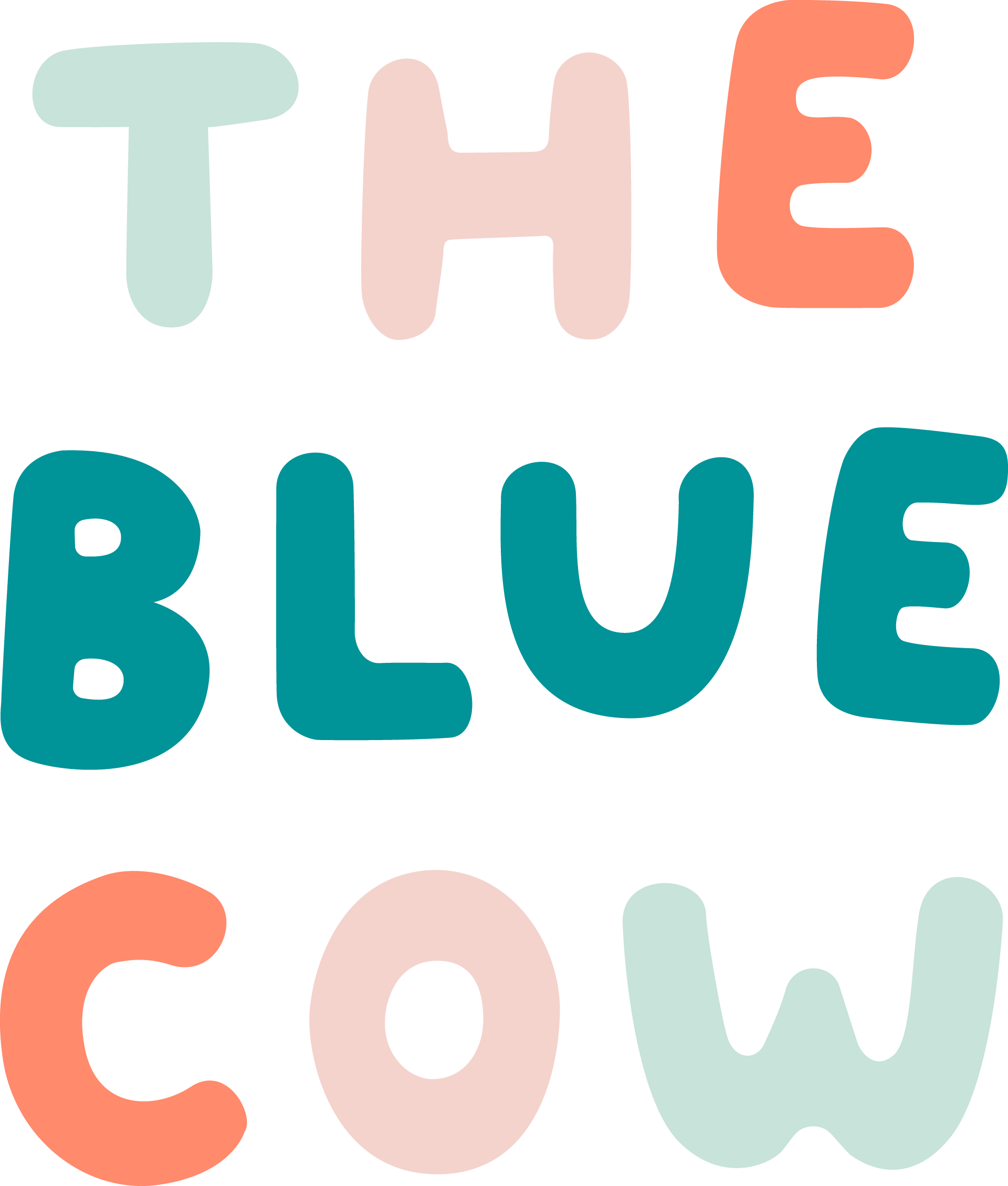 The Blue Cow Logo in multicolour