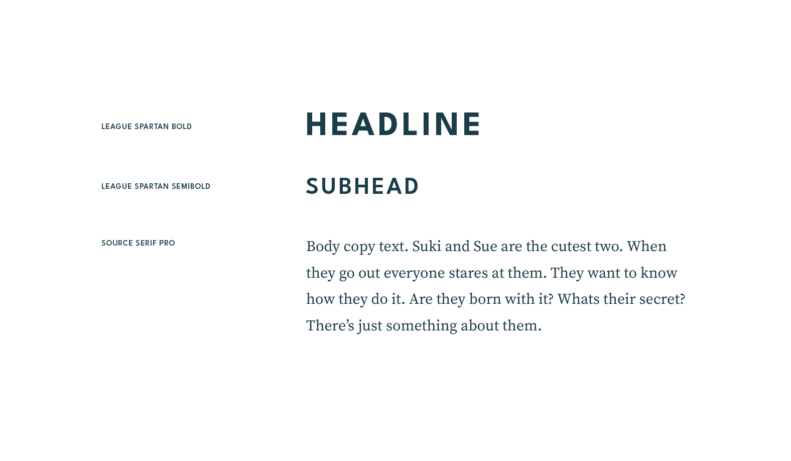 a typography layout for the Barks in the Zoo font system