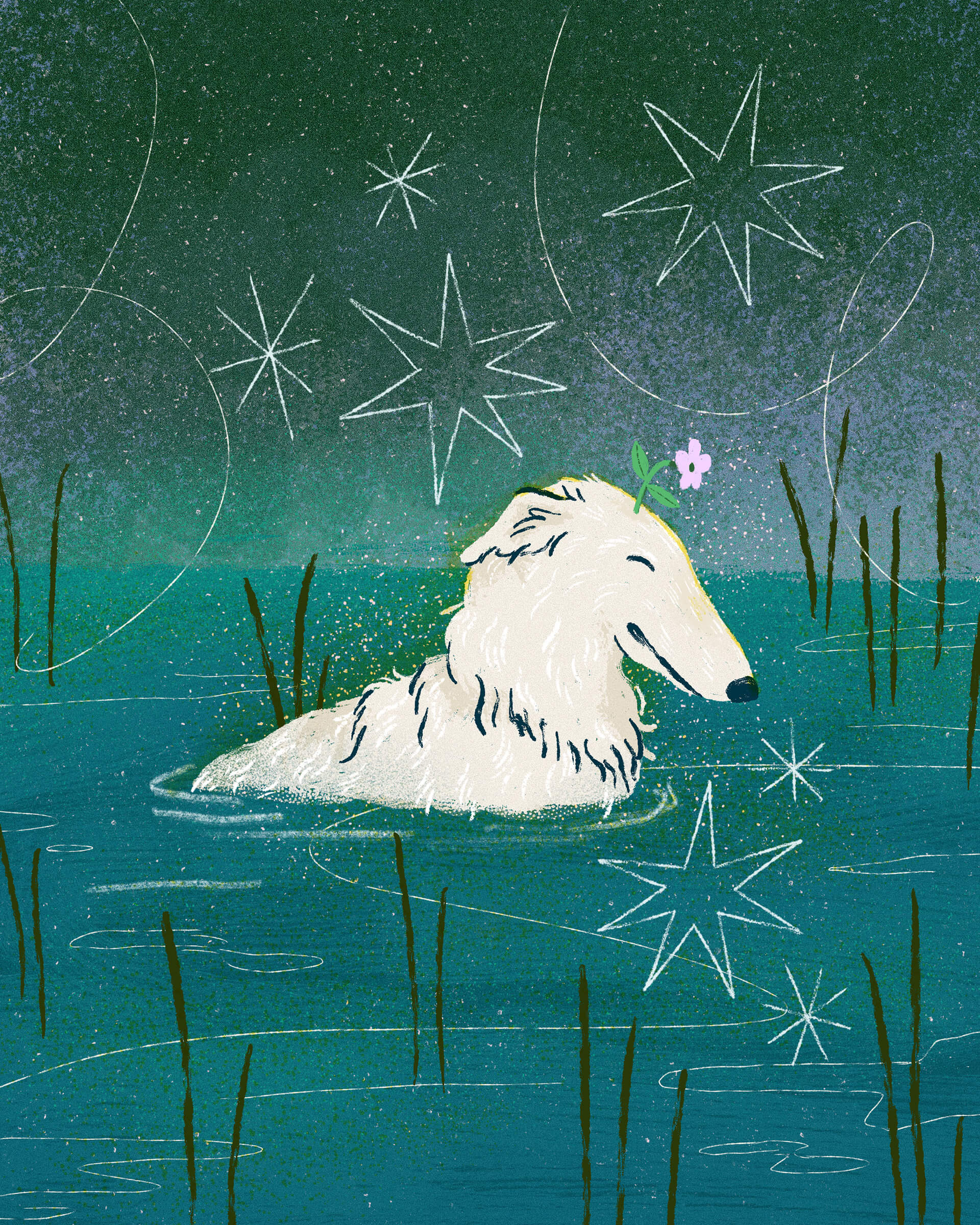 Pond Borzoi